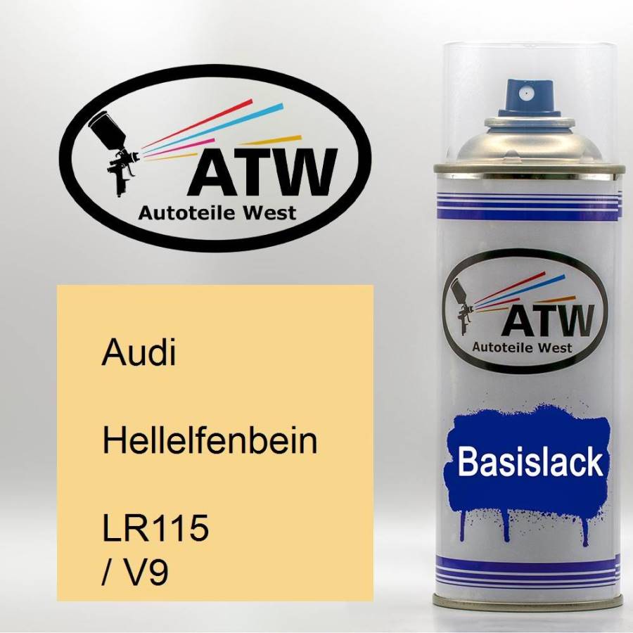 Audi, Hellelfenbein, LR115 / V9: 400ml Sprühdose, von ATW Autoteile West.